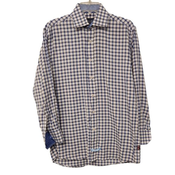 English Laundry Shirt Long Sleeve Button Up Flip Cuff Mens Size 15.5 32/33 - Picture 1 of 16